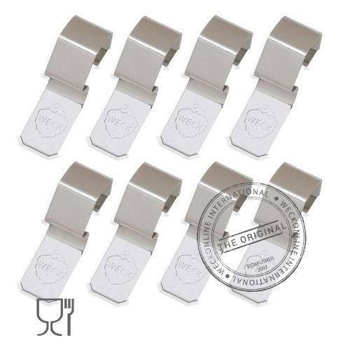 Lot de 8 clips metal inoxydable