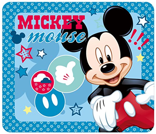 Couverture plaid de voyage mickey bleu
