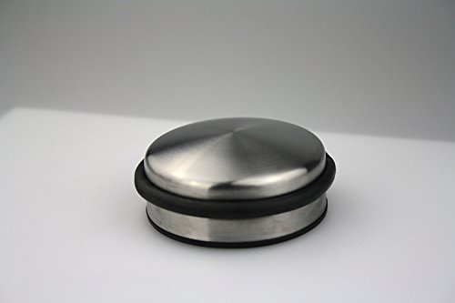 Türstopper Arrêt De Porte Butée de porte massif en métal - ø91mm- Différentes Versions - en acier inoxydable mat brossé 8010937932383 (8010937932383)