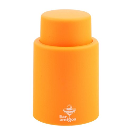 Pack de 3 vacuum wine stopper orange - pompes à...