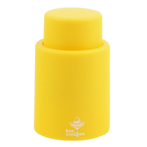 Pack de 3 vacuum wine stopper yellow jaune - po...