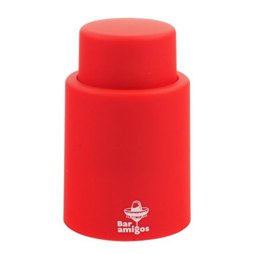 Pack de 3 vacuum wine stopper red rouge - pompe...