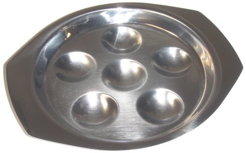 41687-06 assiette escargots 6 portions-acier in...