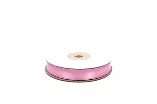 12mm-Bobine de 25 metres de ruban satin ROSE PA...