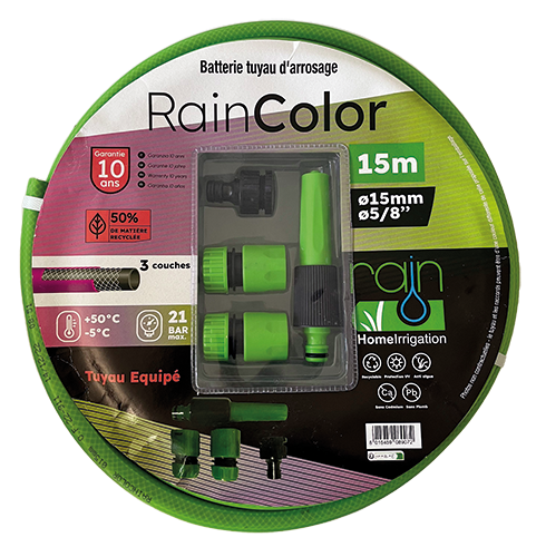 BATTERIE TUYAU D’ARROSAGE Ø 15 MM X 15M 8015459089072 RAINCOLOR
