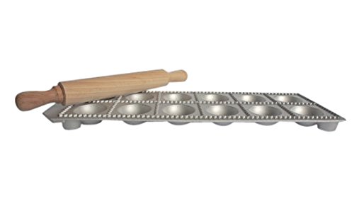 Tagliapasta.com Moule à raviolis en Aluminium pour raviolis carrés 52x52 mm E43 code EAN 8017790000433 