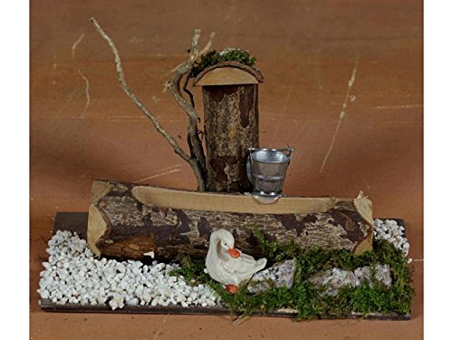 Fontaine 17 x 8 cm avec canard accessoires crèche