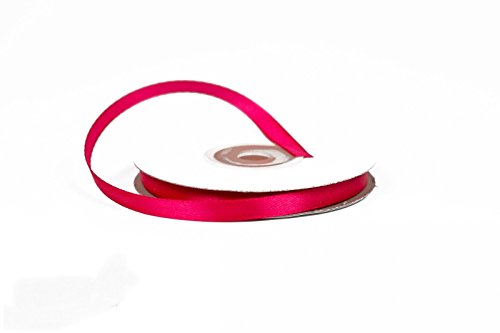 6 mm-Bobine de 25 metres de ruban satin ROSE FU...