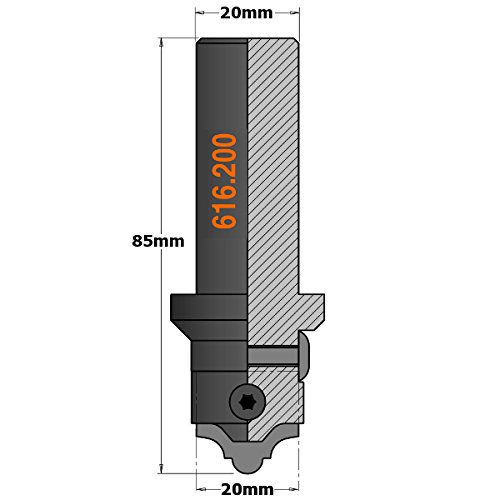 616,017 galbée-lame pour mdf 616,200 (fraise)