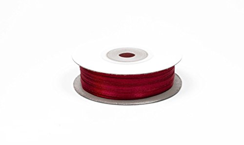 3 mm-Bobine de 50 metres de ruban satin BORDEAU...