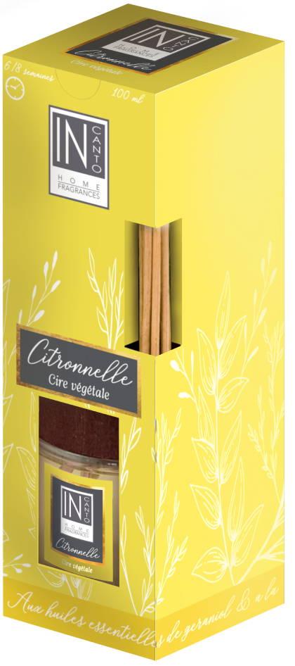 “IN CANTO” DIFFUSEUR À BAGUETTES
CITRONNELLE code EAN 8020020086169 
