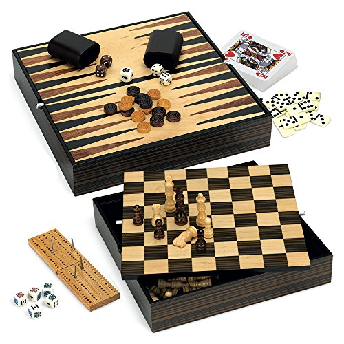 - ju00410 jeu d'échec avec 7 jeux en 1, dames, ...