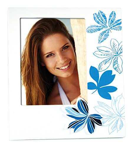 Zep Cadre photo erika, bois, blanc/bleu, 15 x 15 x 20 cm 8020912022107 (8020912022107)