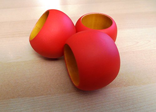 Rond de serviette en bois rouge * * * * * * * *...