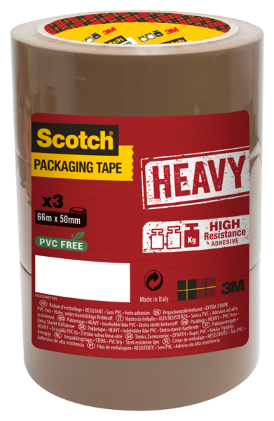 3 RUBANS D'EMBALLAGE SECURE SEAL HAVANE 66MX50M...