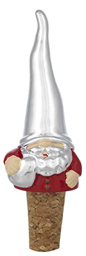 Bagutta Bouchon décoratif pour bouteille - Lutin Rouge avec Cœur porte-bonheur cm 11,50 - Argenté et émail avec boîte Finition - Bagutta 8021798388073 (8021798388073)