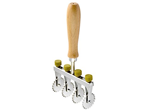 Tagliapasta.com COUPE-PÂTE RÉGLABLE 4 LAMES INOX DENTÉES 990170 8023609000709 (8023609000709)