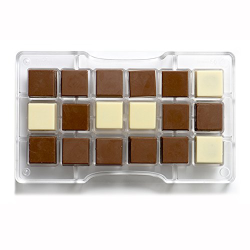 0050092 moule pour chocolat forme carré 25 x 25...