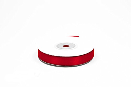12mm-Bobine de 25 metres de ruban satin ROUGE r...
