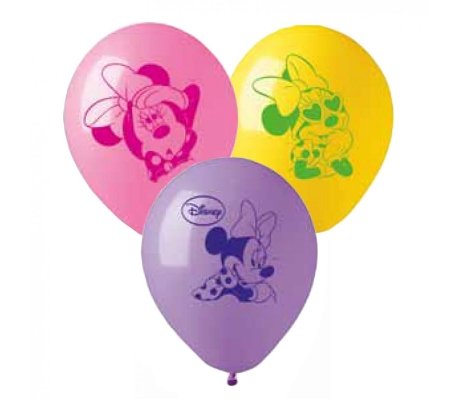 - sachet 10 ballons minnie modèle aléatoire