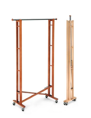 Pliette - Portant Pliant en Hêtre Teinté Merisi...