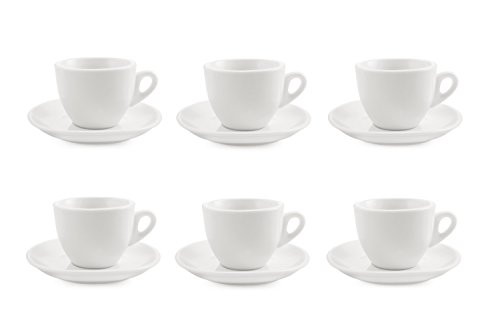 - lot de 6 tasses à thé avec soucoupes en porce...