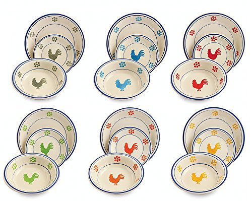 Villa D'Este Petit Coq Service de Table, Grès, ...