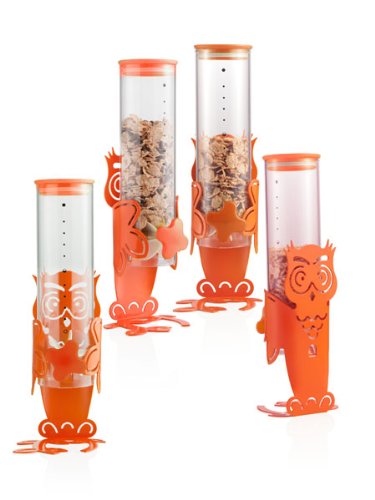 Brandani 55139 distributeur à céréales hiboux orange code EAN 8029722551395 