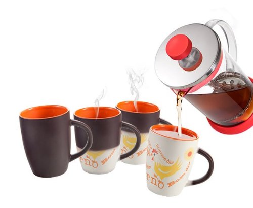 Tasse magique en grès 8 cm de diamètre x 10 cm ...