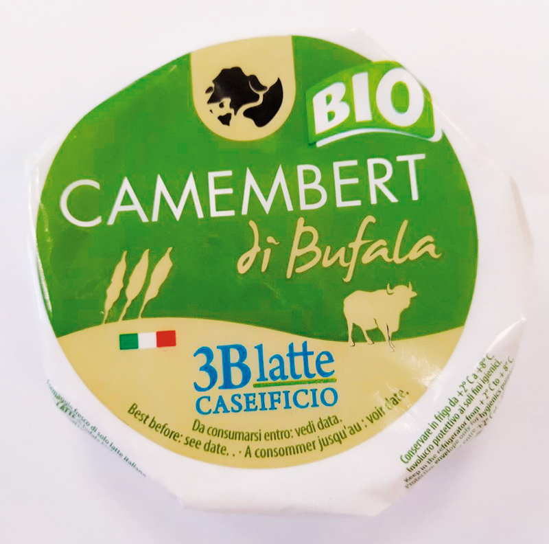 3b latte CAMEMBERT DI BUFFALA BIO 250G 3b latte code EAN 8030481001281 