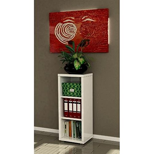 Bibliothèque 3 casiers 44 x 34 x 110 cm - laqué...