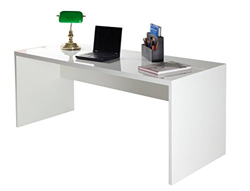 Cm180 SR6132 bureau élégant Couleur Blanc laqué