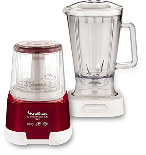 Dp805g la moulinette xxl mini hachoir capacité 0,55 mm litres + blender capacité 1,5 l puissance 1000 w blanc/rouge 8030912122929 Moulinex Dp805g la moulinette xxl mini hachoir capacité 0,55 mm litres + blender capacité 1,5 l puissance 1000 w blanc/rouge 8030912122929 Moulinex