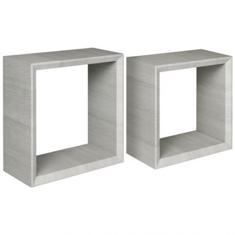 Lot de 2 étagères cube carreaux 35 (+ 13) cm re...