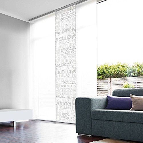 Madeco - Panneau Japonais Tamisant Blanc Dévoré...