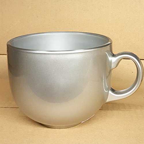 Luminarc Tasse Bol petit déjeuner 50 cl en verre coloré Silver grise avec manche pour bar Cappuccino Lait Luminarc Jumbo 50 Flashy Breakfast code EAN 8032992120123 