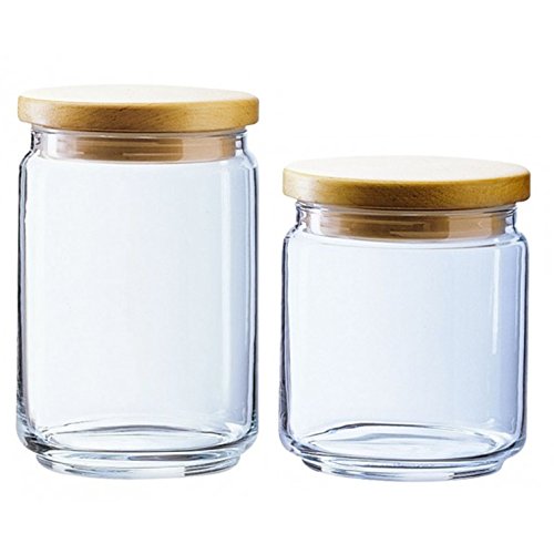 Lot de 2 rouleaux de papier boîtes pots en verr...