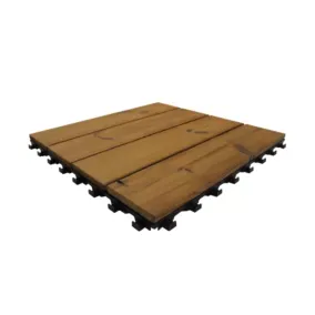  Dalle de terrasse en pin thermo-chauffée Smartdeck L.60 x l.60 cm, ép.25 mm code EAN 8033102914052 