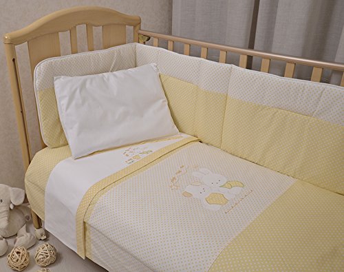 MIO PICCOLO Couette Lit avec tour de lit enfant à Nanna jaune 8033300400913 (8033300400913)