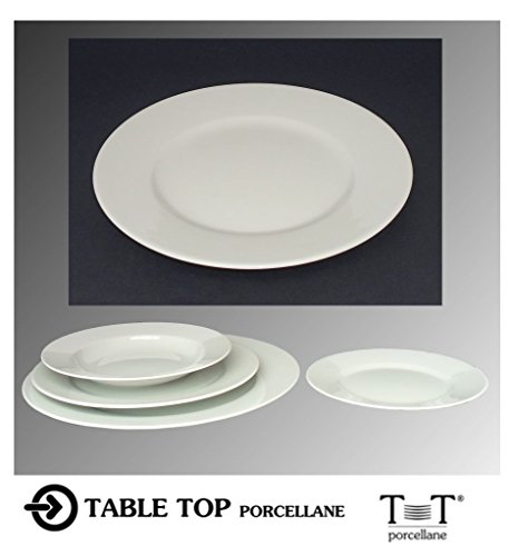 PLAT ROND PORCELL. PLAN CM.32,5 PORTÉE BLANC