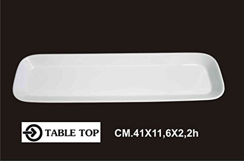 PLATEAU PORCELAINE RETT.RE FONDS CM.41 X 2,2 X ...