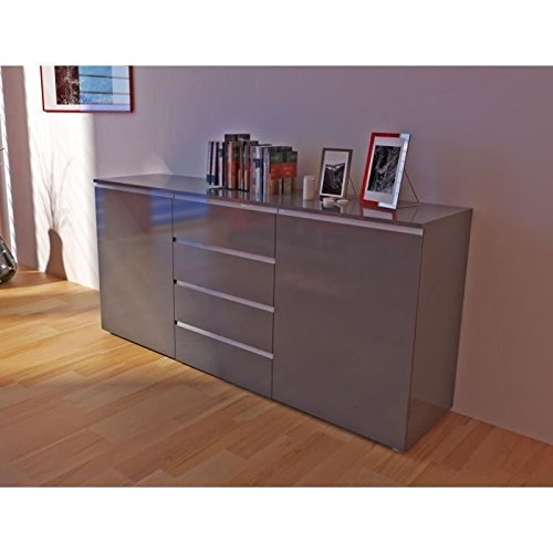 FINLANDEK Buffet PASHA 180cm laqué gris 8033413594356 finlandek