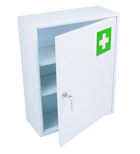 Hexotol Armoire à Pharmacie avec Porte Acier Bl...
