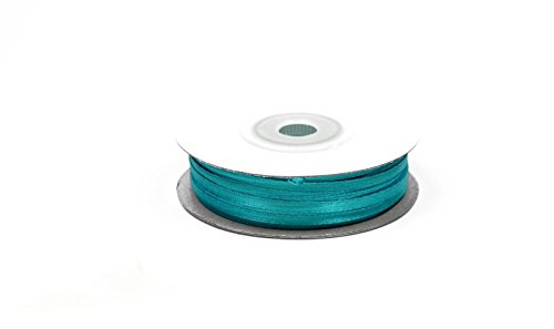 3 mm-Bobine de 50 metres de ruban satin BLEU TU...
