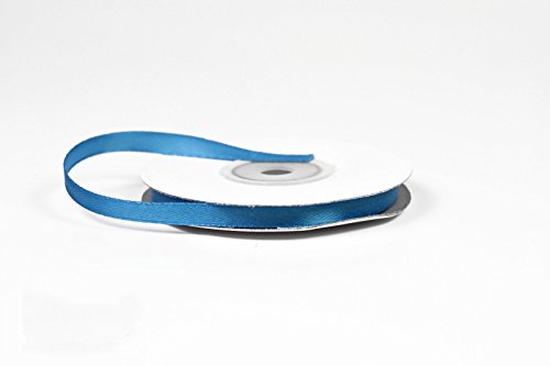 6 mm-Bobine de 25 metres de ruban satin BLEU NA...
