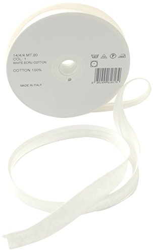 14/ 4/ 4 mm ruban biais en coton, blanc 1