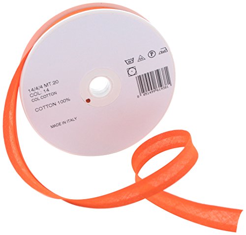14/ 4/ 4 mm ruban biais en coton, orange 14