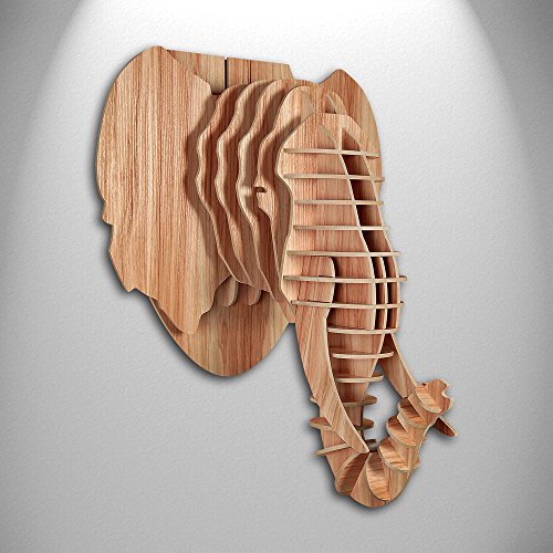 Elephant Puzzle 3D en bois couleur hêtre avec motif tête d'éléphant 8051511881017 Arte Dal Mondo Elephant Puzzle 3D en bois couleur hêtre avec motif tête d'éléphant 8051511881017 Arte Dal Mondo