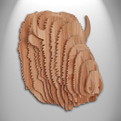 Bison Puzzle 3D en bois couleur hêtre avec motif tête de bison 8051511882472 Arte Dal Mondo Bison Puzzle 3D en bois couleur hêtre avec motif tête de bison 8051511882472 Arte Dal Mondo