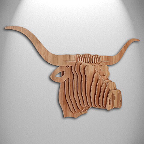 Arte Dal Mondo Buffle Puzzle 3D en bois couleur hêtre avec motif tête de buffle code EAN 8051511882502 